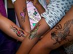 Airbrush-Tattoos Koi und Tribals