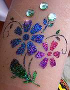 GlitterTattoo Blume