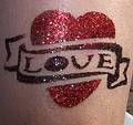 GlitterTattoo Herz